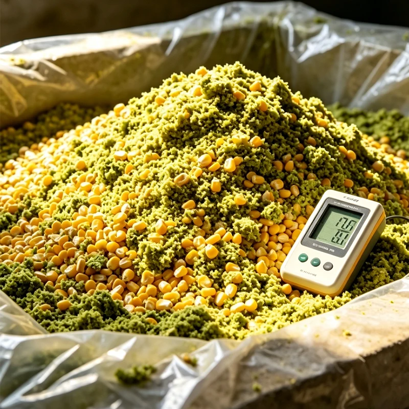 Højkvalitets fermenteret majsensilage